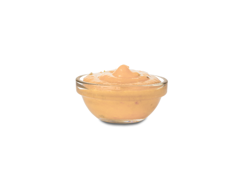 Portion of garlic sauce with chilli